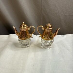 Elegant silver plated and Glass Teapot Set